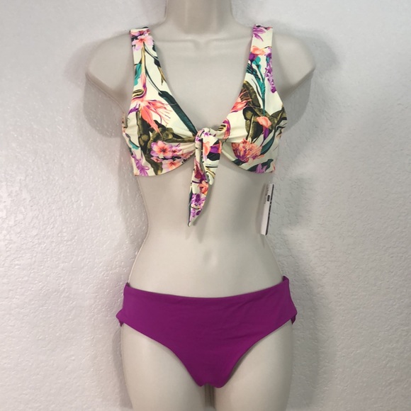 Dippin' Daisy's Other - 🆕 2pc Dippin Daisy’s Bird of Paradise Bikini Top With Pink Bottoms